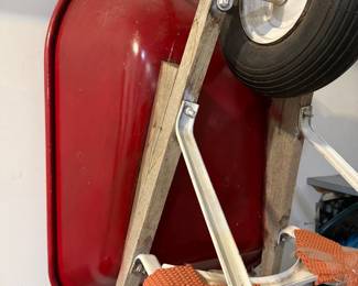 Red Metal Wheelbarrow