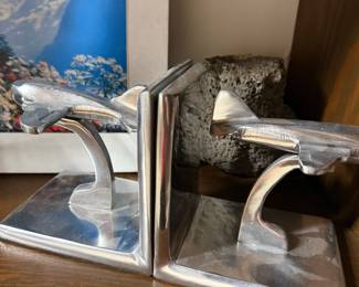 Vintage Aluminum Airplane Bookends