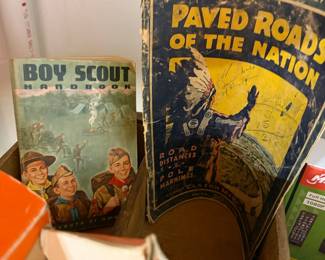 Boy Scout Handbook and Clason's Paved Roads of the Nation Atlas