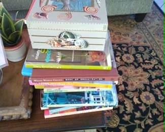 Decor books two piles.