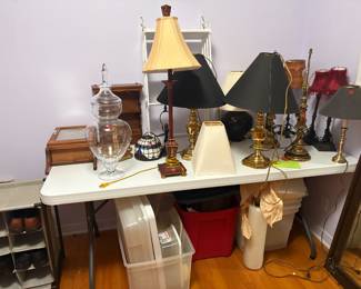 Lamps and shelving