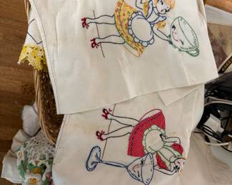 Pictures of some of the Vintage tea towels