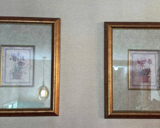 Lot 15: Two Framed Floral Prints
