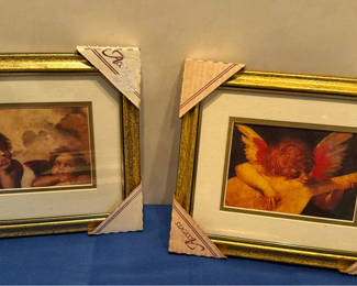 Lot 80: Two Framed Cherub Art Prints
