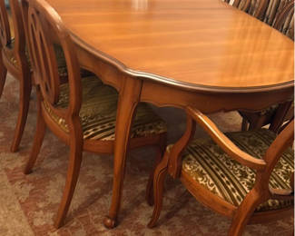 Lot 5: Dining Table with Six Matching Chairs