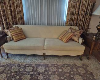 Lot 1: Upholstered Sofa with Accent Pillows