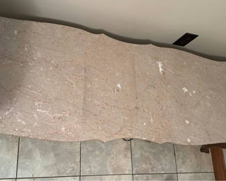 Lot 26: Stone-Top Wooden Table