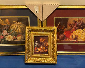 Lot 81: Three Framed Still Life Fruit Prints