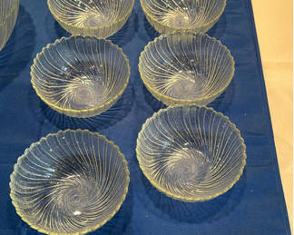 Lot 33: Assorted Clear Glass Bowls and Lidded Glass Dish