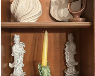 Lot 86: Assorted Decorative Figurines, Vases, and chess board
