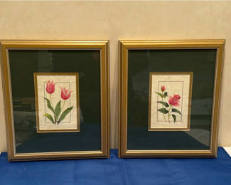 Lot 78: Two Framed Floral Prints