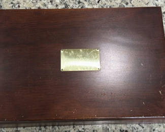 Lot 18: Silverware Flatware Set in Wooden Storage Chest