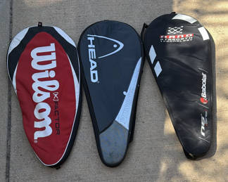 Lot 13: Tennis rackets and racket bags