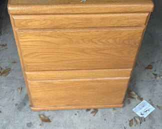 Lot 500: Pair of Wooden Two-Drawer Cabinets