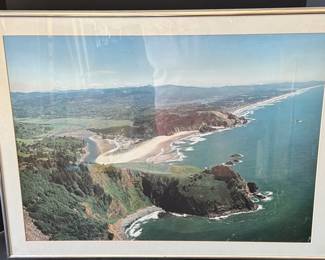 Lot 9: Coastal Landscape Framed Art