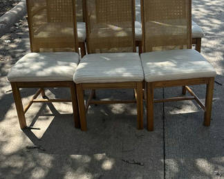 Lot 502: Six Wooden Dining Chairs