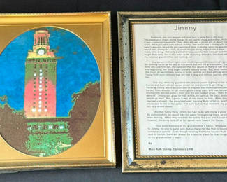 Lot 6: Framed Clock Tower Print and 'Jimmy' Story Print