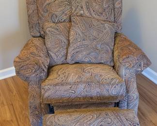 Kensington Hill Beaumont Warm Brown Paisley Recliner Chair