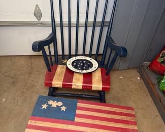 Rocking Chair and Footstool