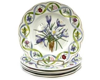 Wedgwood Porcelain Crocus Plates (6)