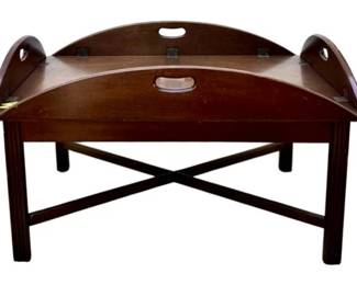 Butlers Tray Table With Cross Stretcher Base