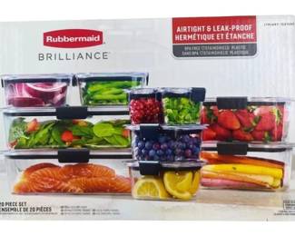 Rubbermaid Brilliance - 20 Piece Container Set