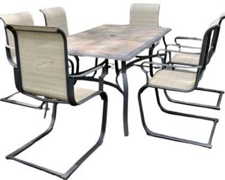 Hampton Bay Outdoor Patio Set With Six Chairs