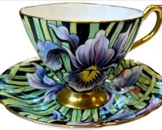 English Porcelain Teacup & Saucer - Signed Taylor & Kent