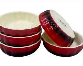 Set Of Five ROCQ Parisian Patisserie Individual Tart/Pie Dishes