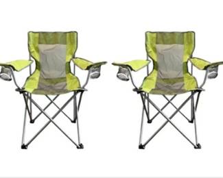 Two Embark Collapsible Mesh Captains Chairs