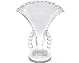 Early American Pressed Imperial Glass Candlewick Fan Vase