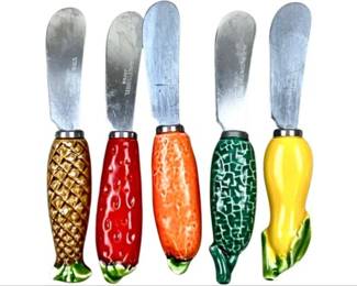 Set Of 5 Ceramic Spreaders