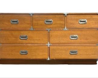 Campaign Style Dresser With Brass Fittings