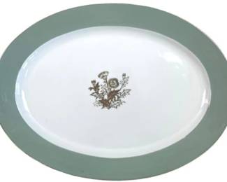 Porcelain Oval Serving Platter - Signed Sone - Made In Japan