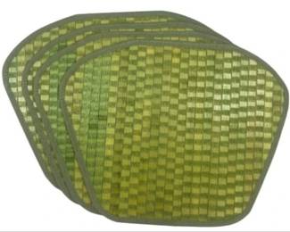 Green Woven Bamboo Placemats