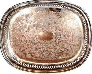 Silver Plate Gallery Tray