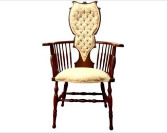 Aesthetic Movement Armchair With Upholstered Tufted Back