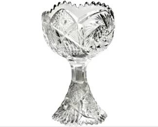 American Pressed Glass Pedestal Base Compote