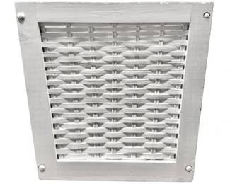 White Rattan Wastebasket