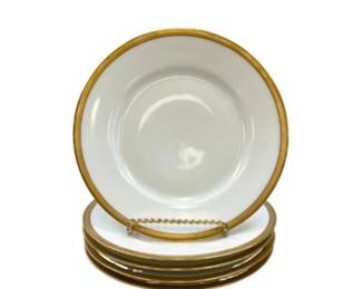 Theodore Haviland Limoges France Side/Bread Plates With Gold - Set Of 5