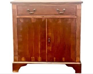 Chippendale Style Mahogany Sideboard Server - Cupboards, Drawers, Brass Pulls