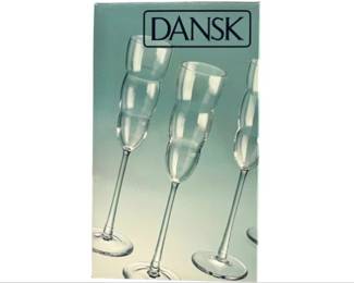 Dansk Cirrus Flute Glasses Boxed Set