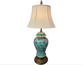 Chinese Export Famille Rose Porcelain Lamp