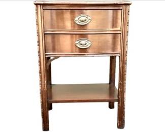 Chippendale Style Side Table With Brass Pulls