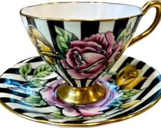 English Porcelain Teacup & Saucer - Signed Taylor & Kent