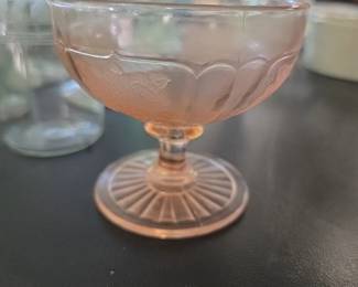 Pink depression glass 