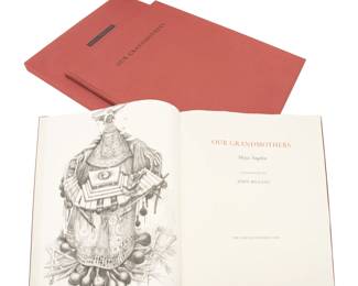 Lot 1039 John Thomas Biggers (American, 1924-2001) Text by Maya Angelou Five Lithographs on Arches Wove Paper 1994, 'Our Grandmothers', H 22.75" W 18.25"