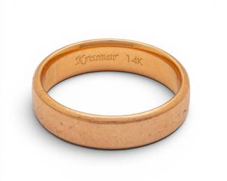Lot 65 14 K Rose Gold Gentleman's Wedding Band