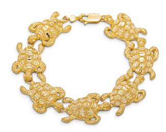 Lot 42 14k Yellow Gold Turtle Link Bracelet