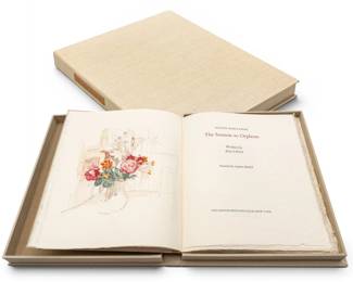 Lot 1052 Balthus (French, 1908-2001) Text by Rainer Maria Rilke Woodcuts in Color on Paper 1997, 'The Sonnets to Orpheus', H 17.75" W 14"
